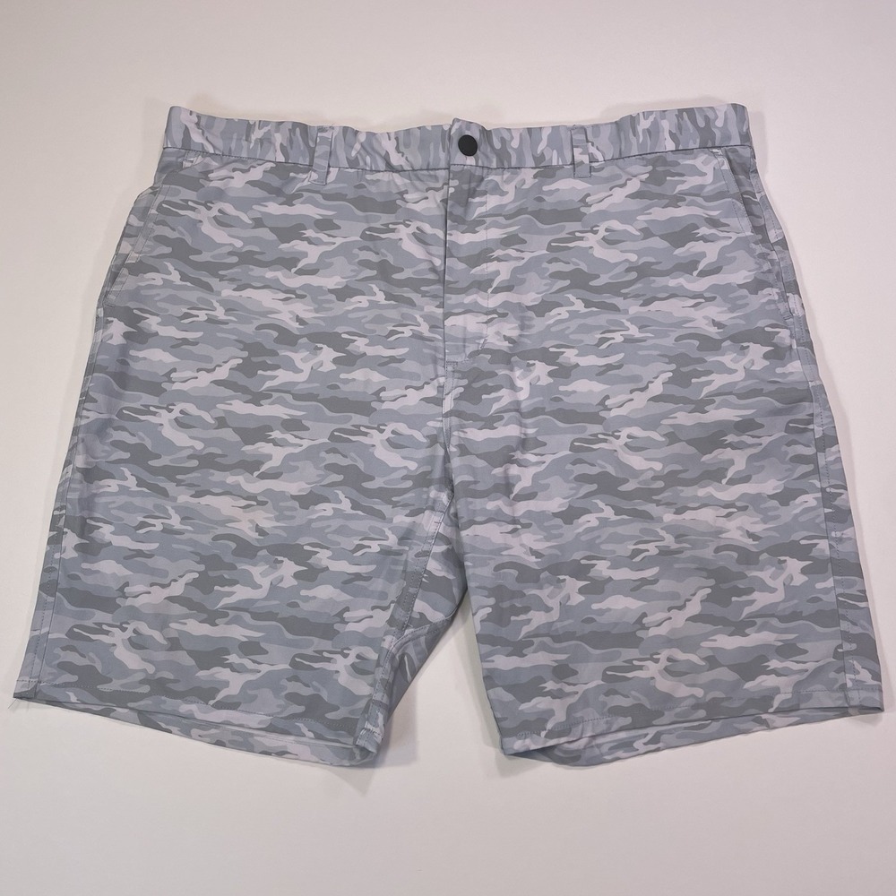 Johnnie O Shorts Mens 40 (41) Prep Formance Camo Golf Chino Preppy Blue 9"